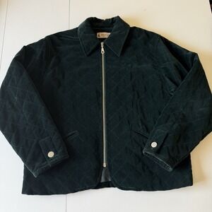 Marsh Landing Quilted Green Velvet Jacket Women's‎ Size Medium? Vintage 90s